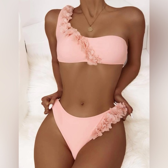 Other - NWOT-Pink Floral two Piece Bikini